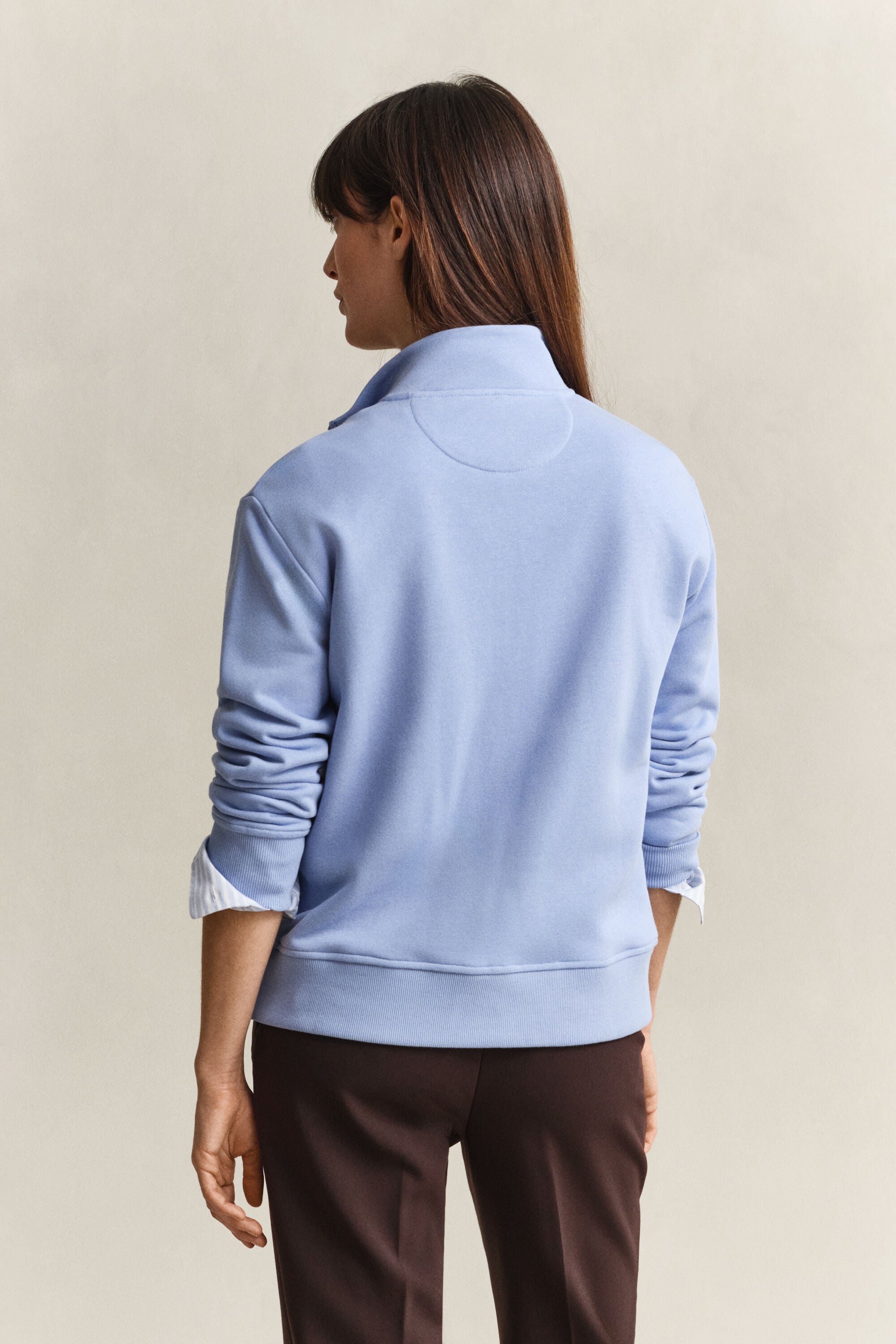 Shield sweatshirt met korte rits