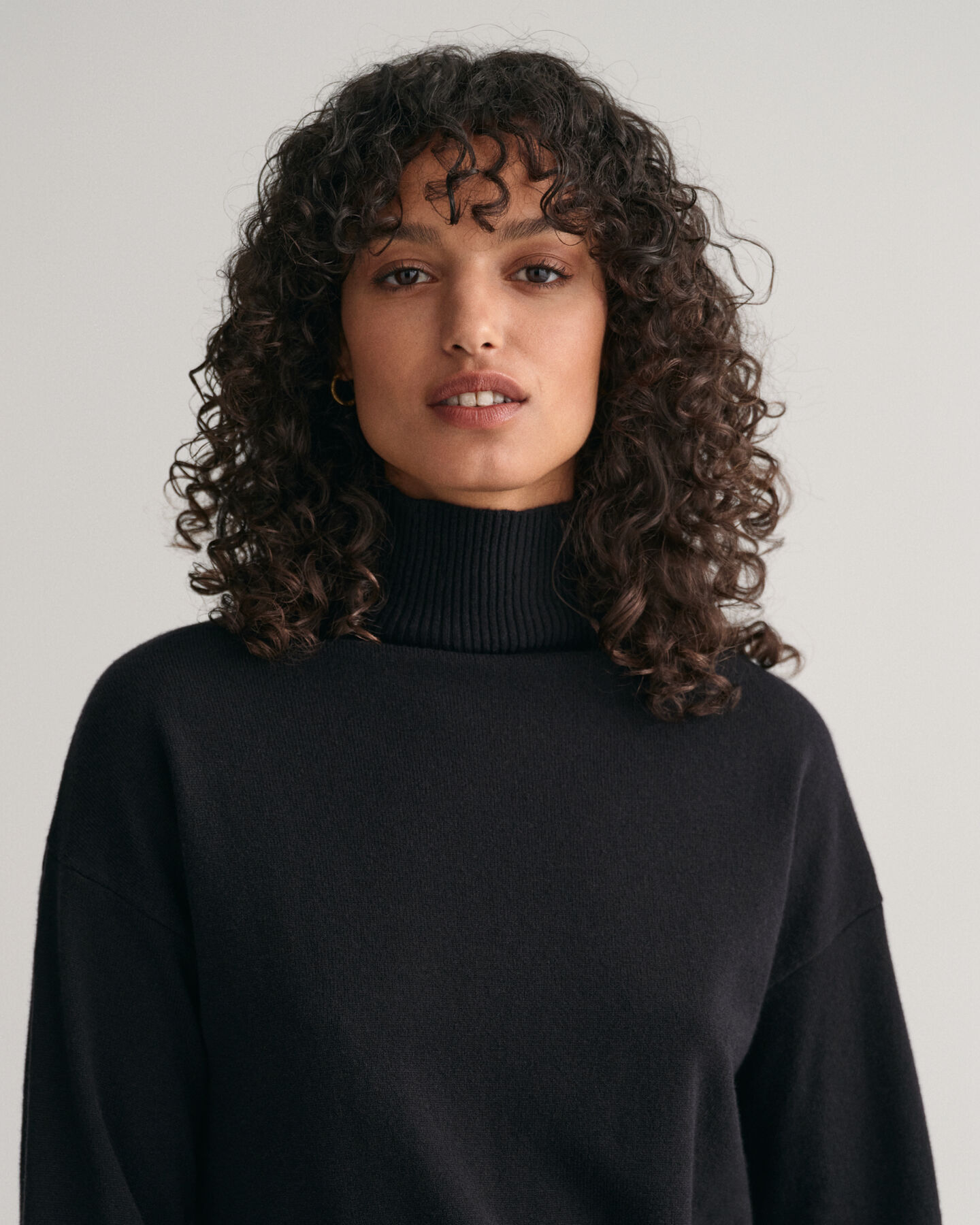 Sweater met opstaande kraag van buitengewoon zachte lamswol