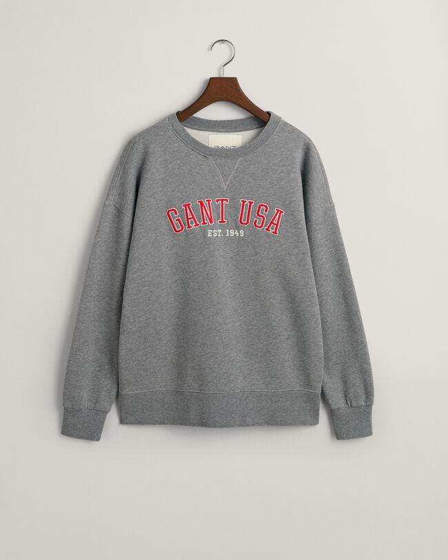 Oversized GANT USA sweatshirt met ronde hals