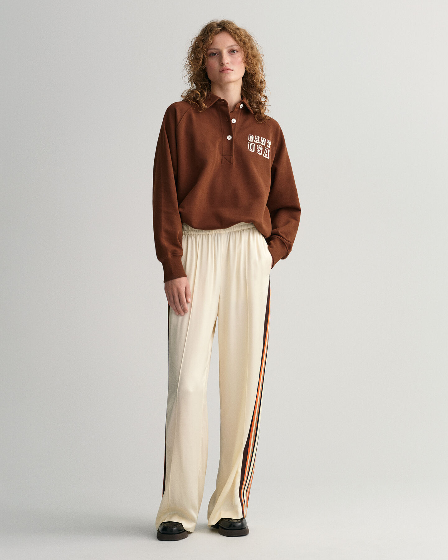 Relaxed Fit gestreepte Pull-On broek