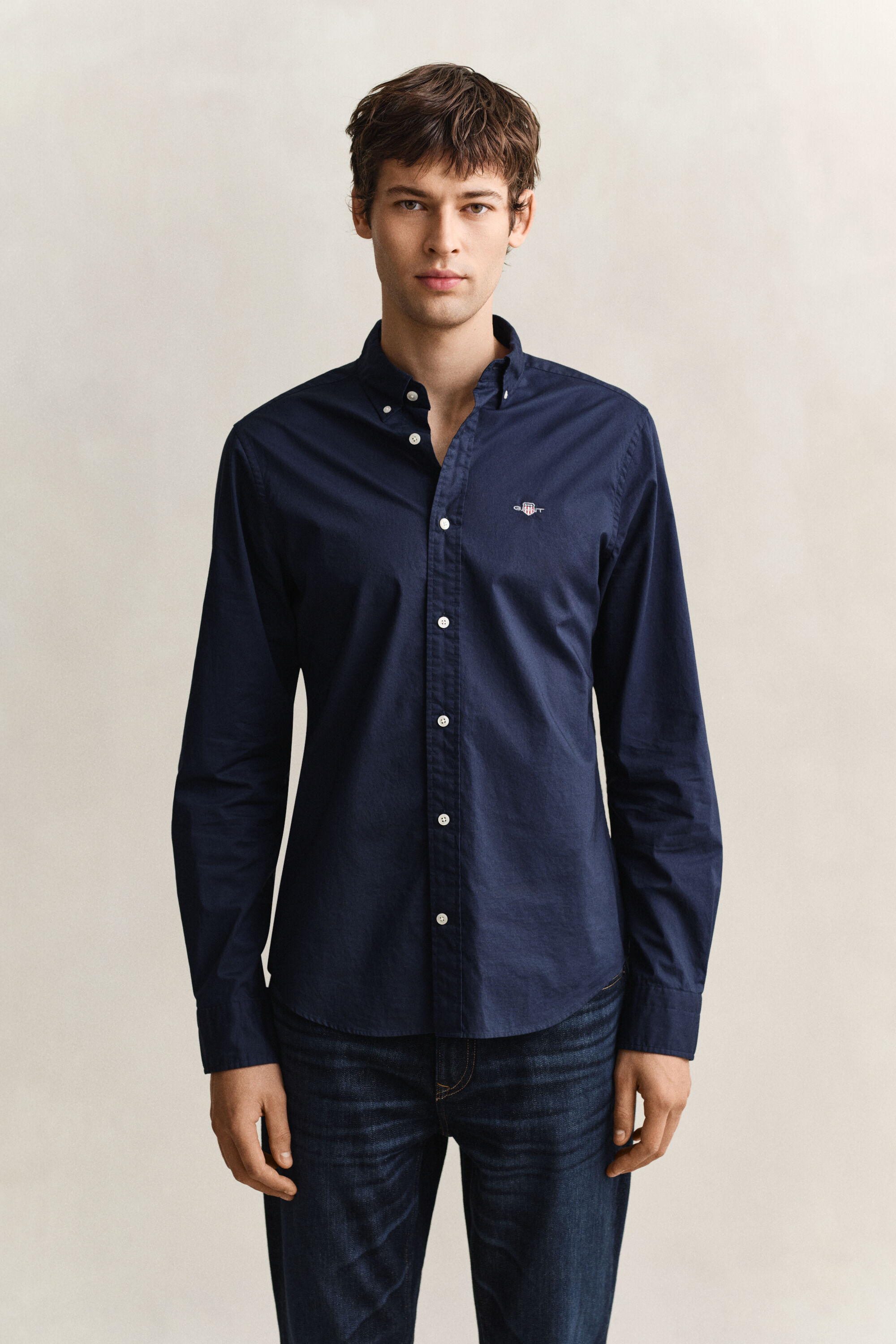 Slim Fit Classic overhemd van poplin