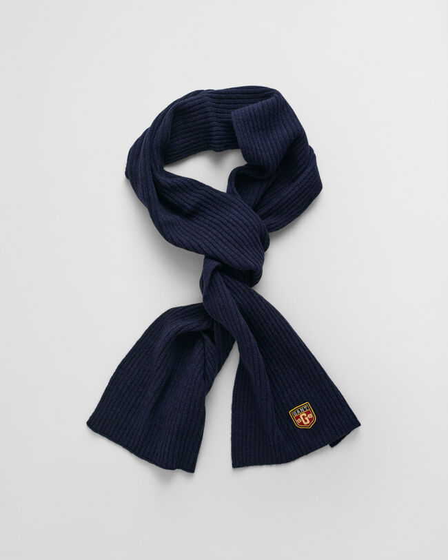 Cadeauset met wollen beanie en sjaal met badge