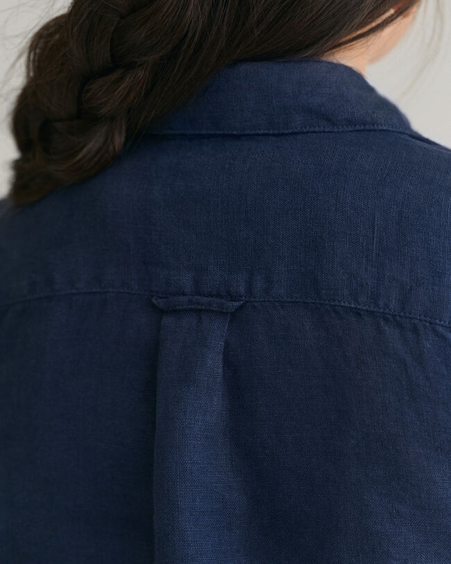 Kids linnen overhemd met korte mouwen