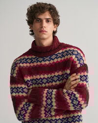Fair Isle trui met trechterhals