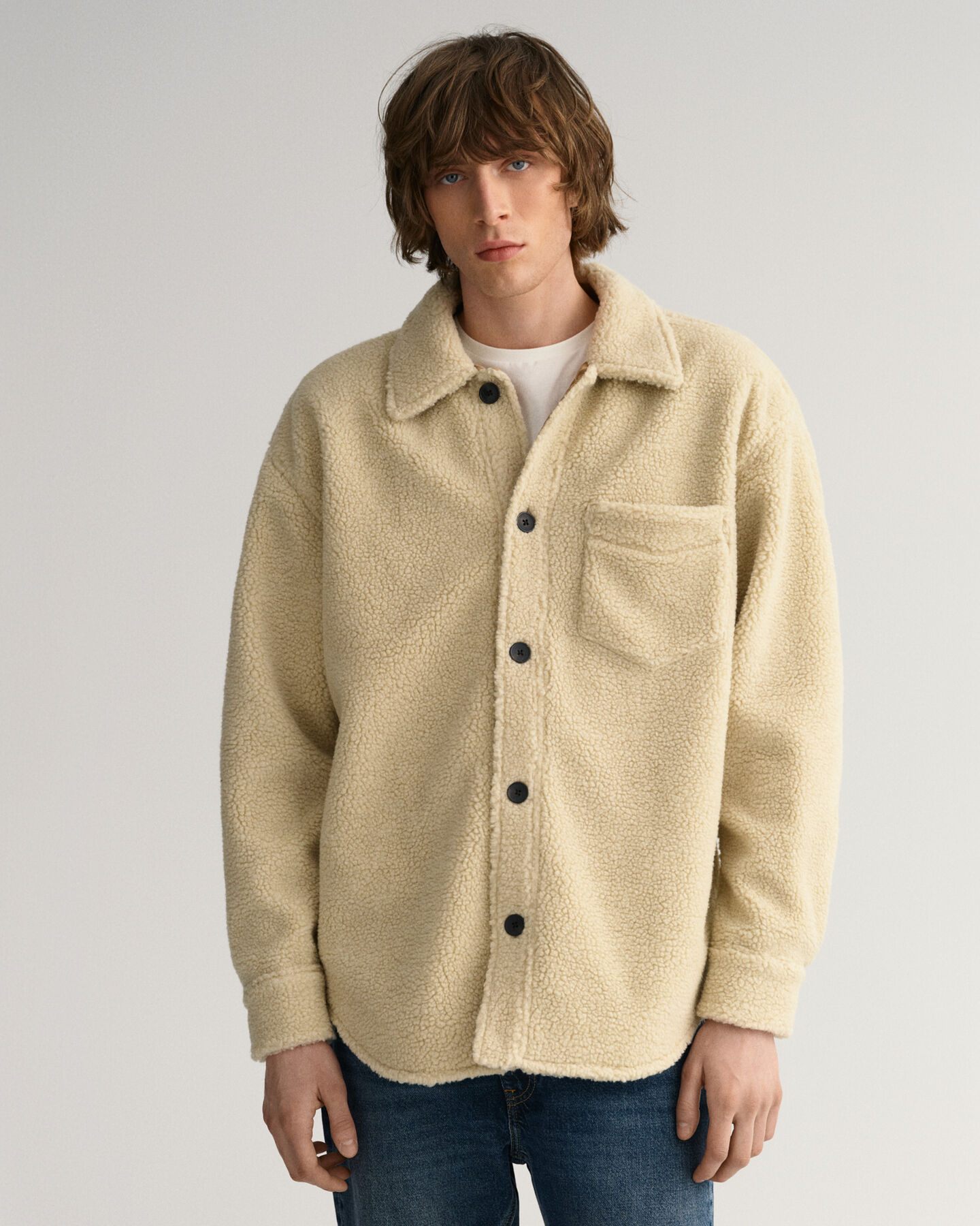 Oversized Sherpa overshirt