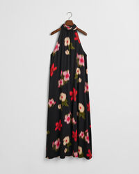 Jurk met halterkraag en bloemenprint