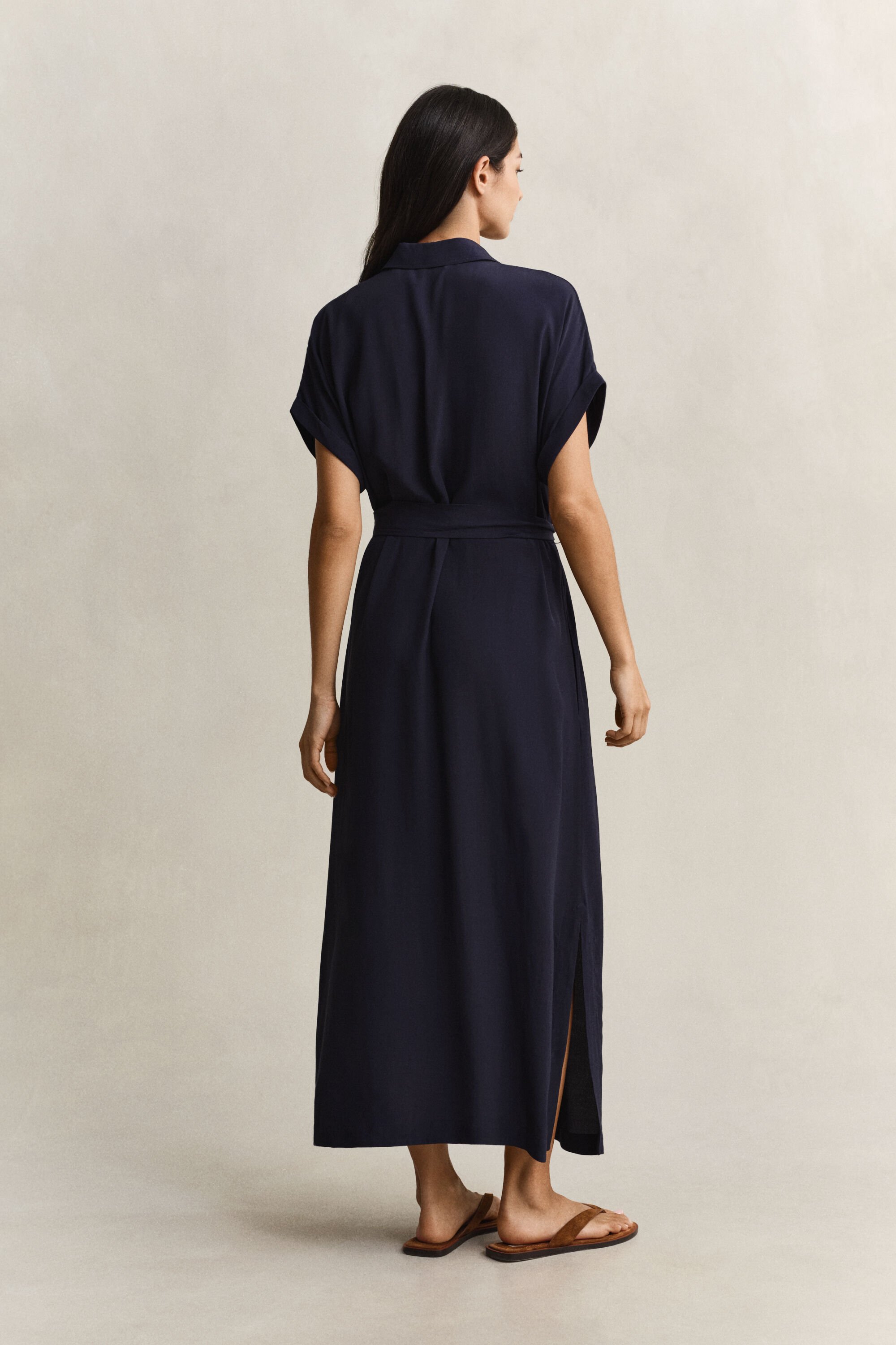 Overoverhemdjurk met kapmouwtjes