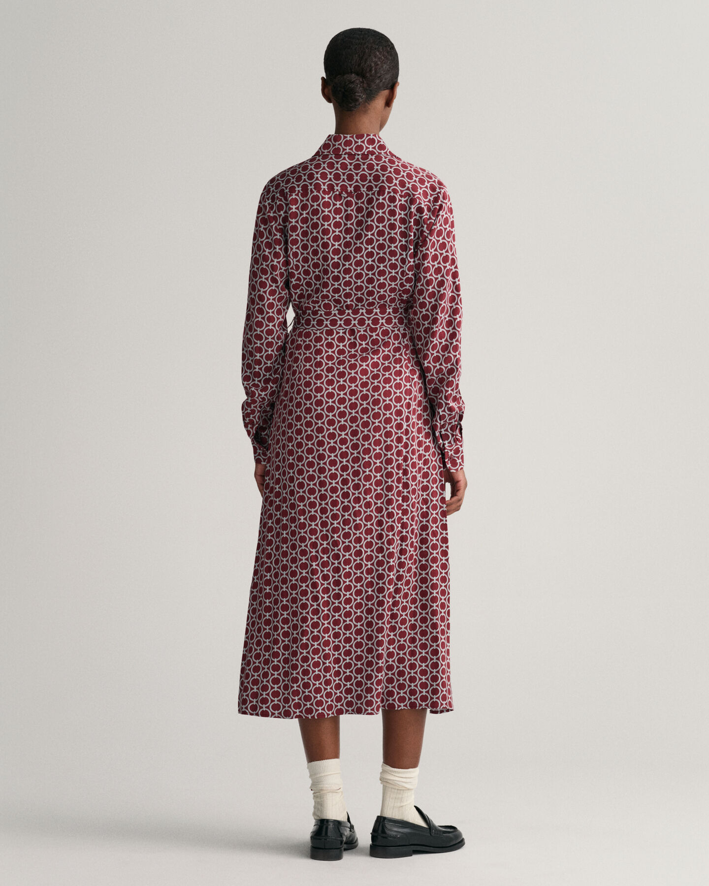 Slim Fit geometrische overhemdjurk