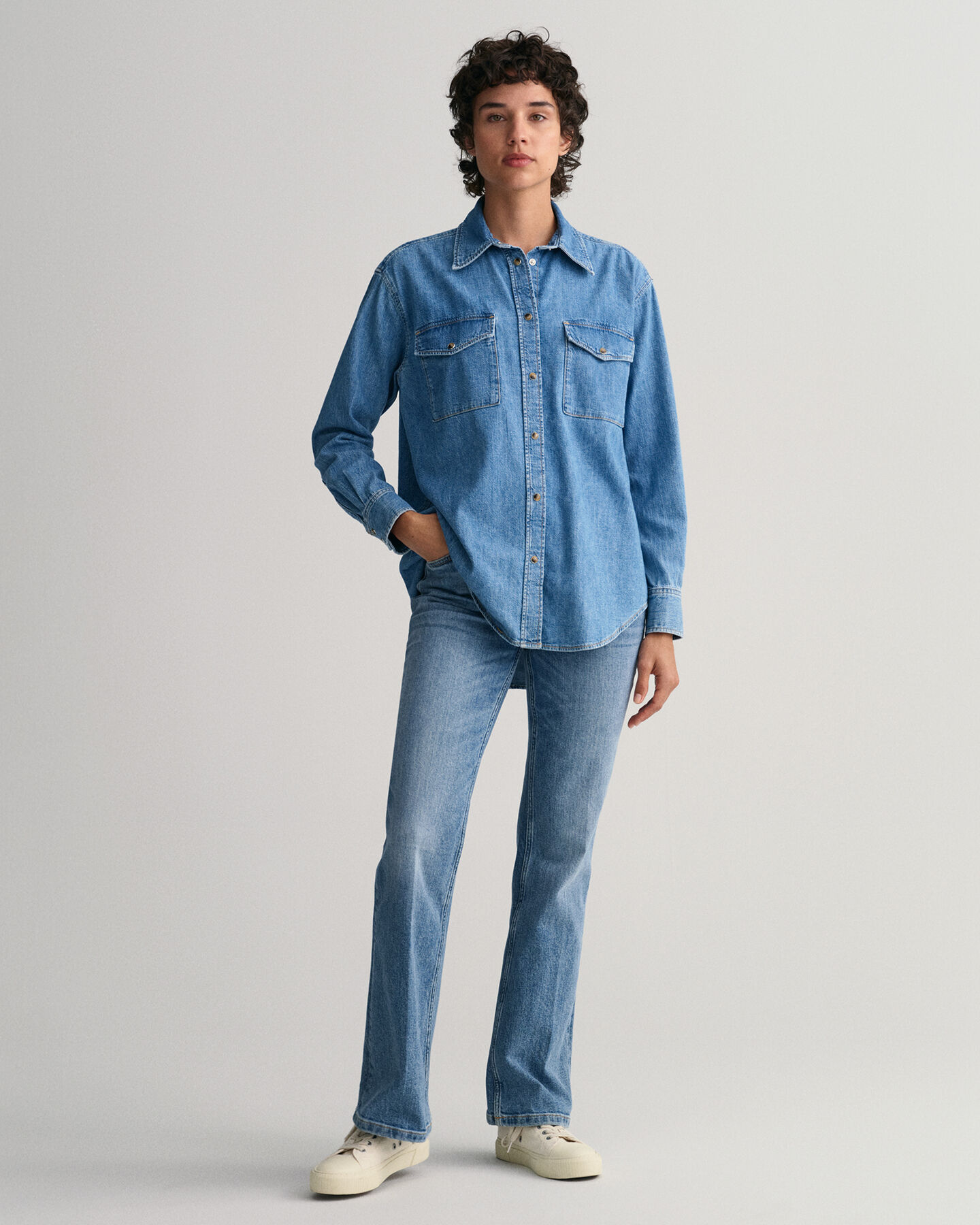 Relaxed Fit denim overhemd