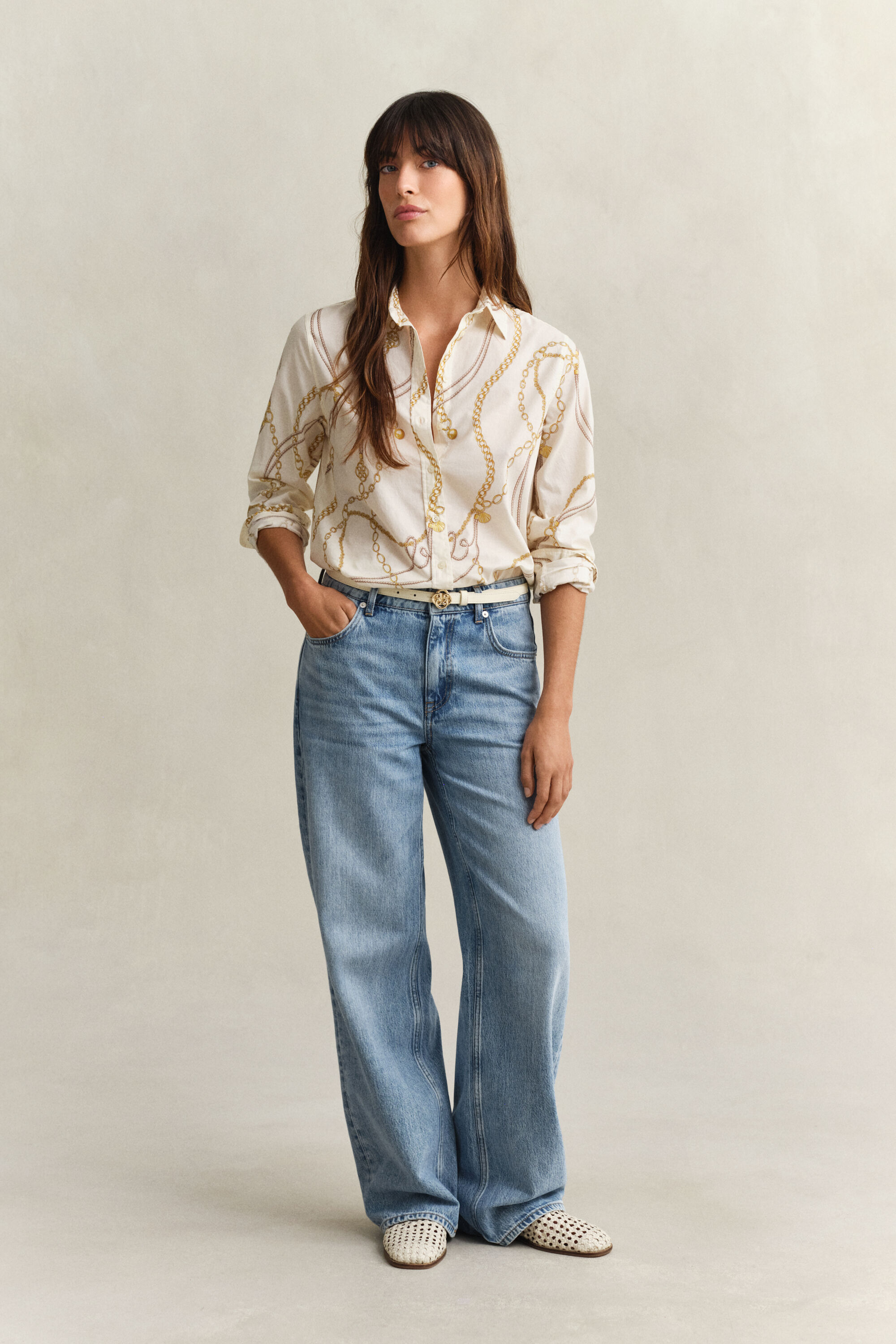 Overoverhemd van katoenen voile