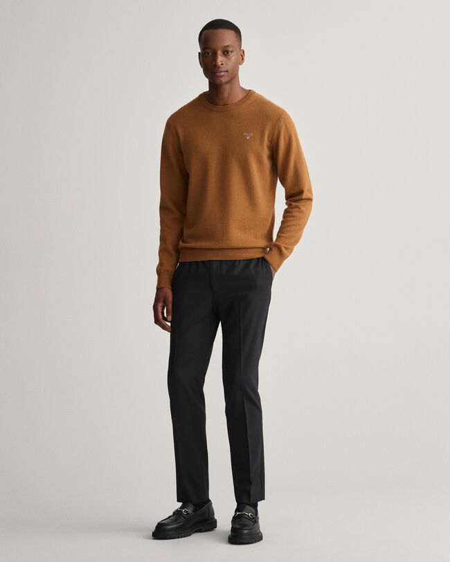 Hallden Slim Fit joggingbroek van keperstof