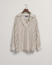 Gestreepte blouse met V-hals