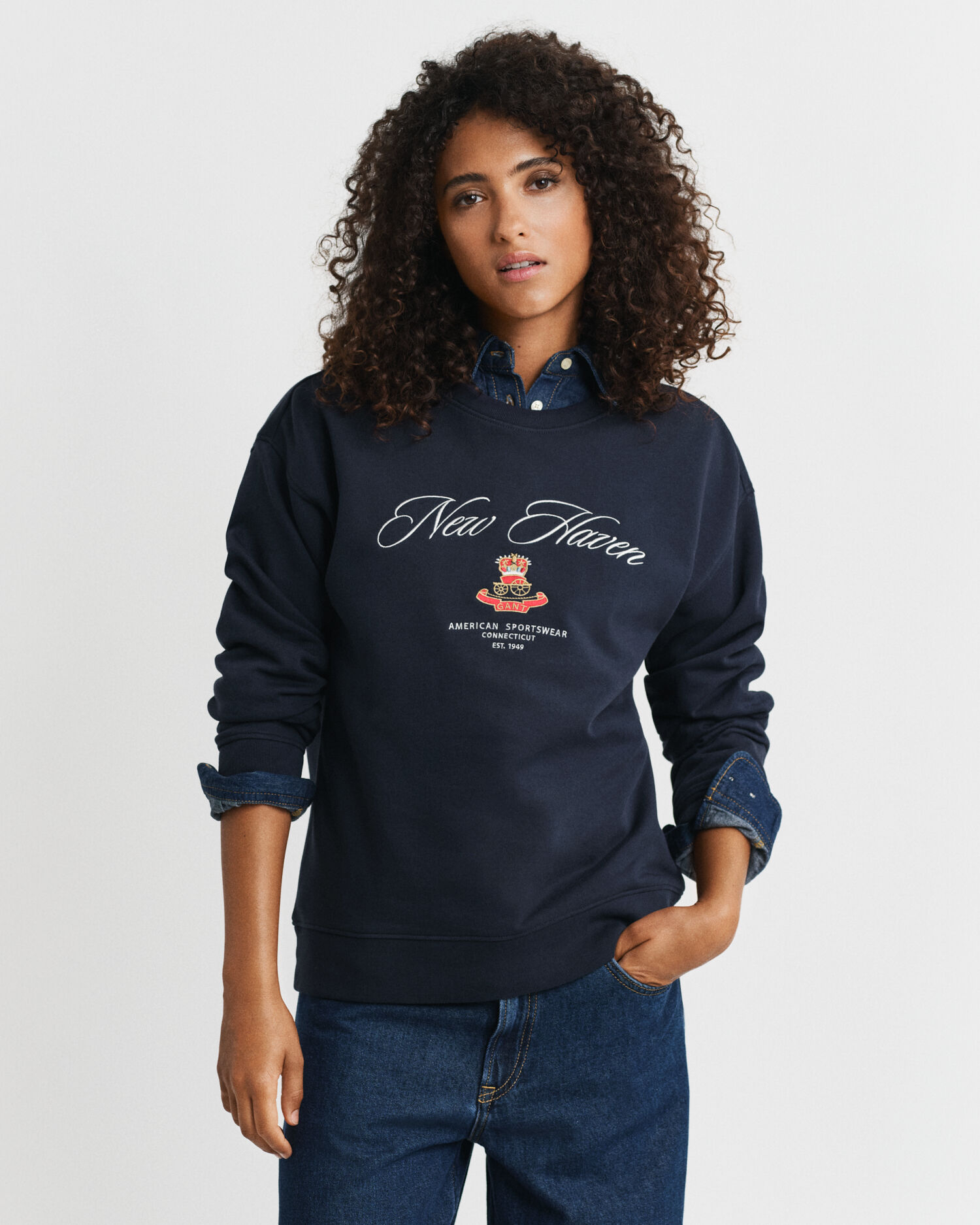 Crest Graphic sweatshirt met ronde hals