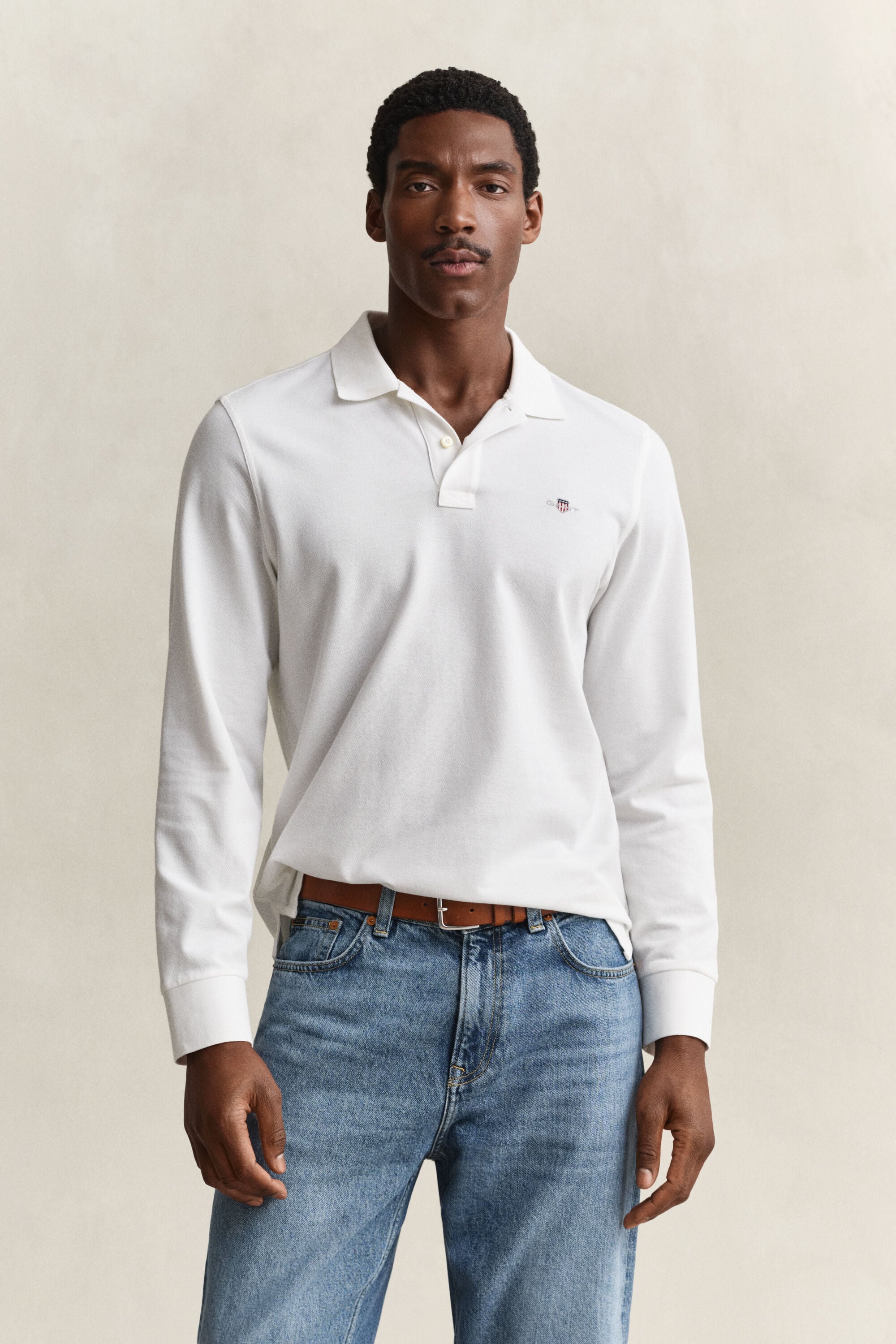 Poloshirt met lange mouwen