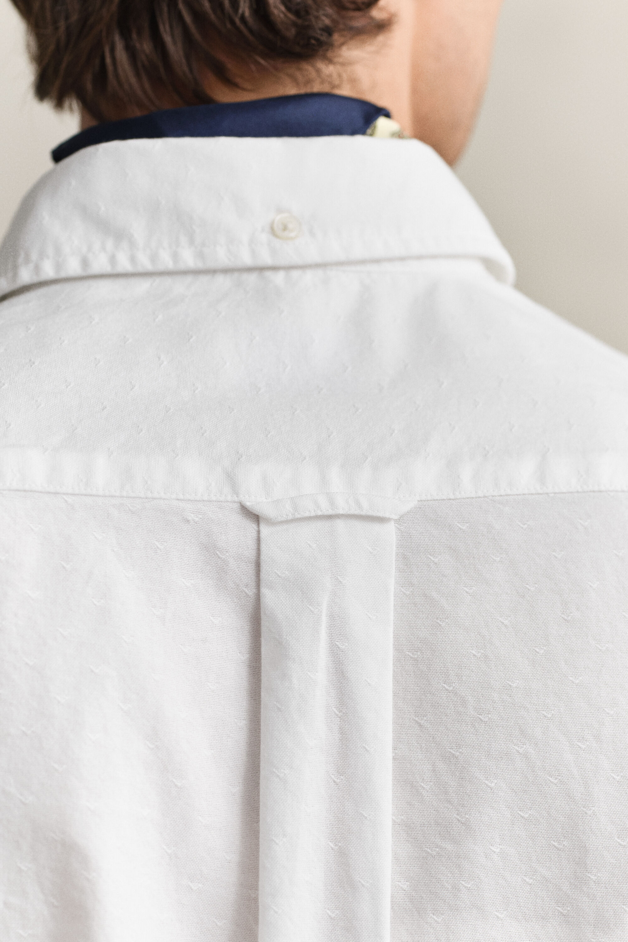 Klassiek Oxford-overoverhemd met dobbyweefsel