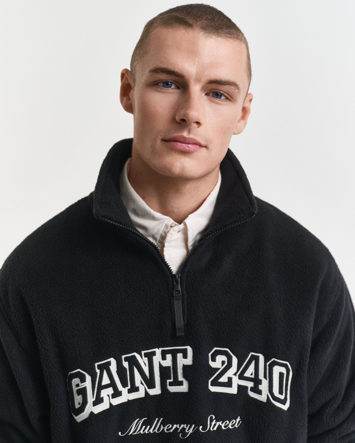 Fleecetrui met print