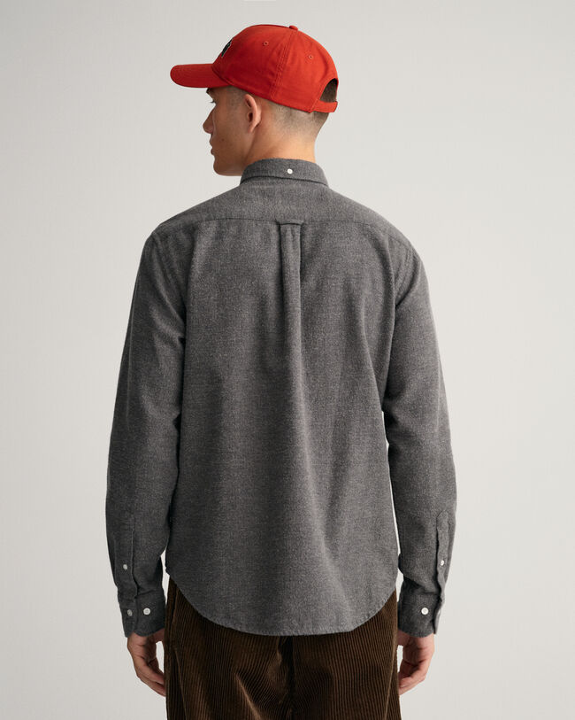 Regular Fit overhemd met visgraatmotief