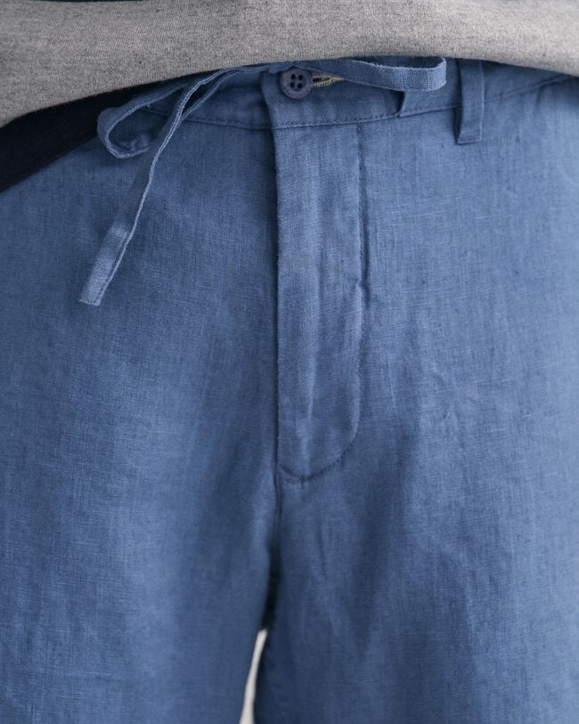 Relaxed Fit linnen short met trekkoordje