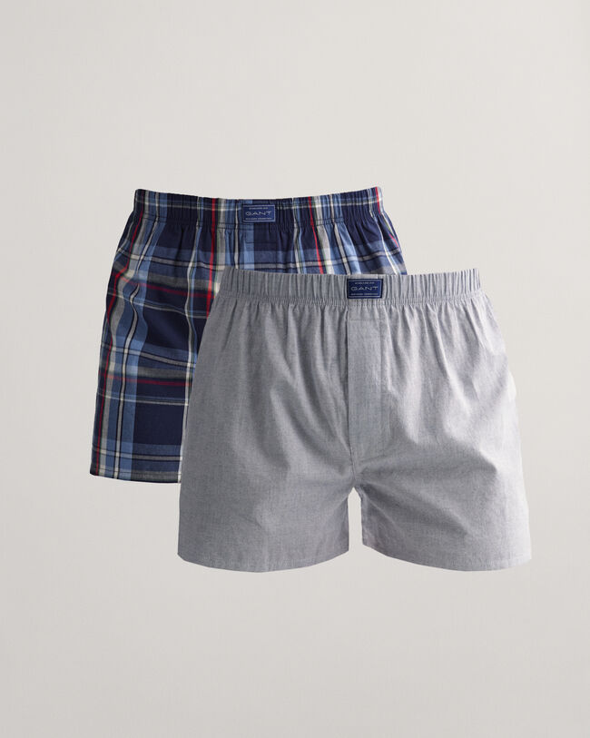 Set van twee geweven boxershorts