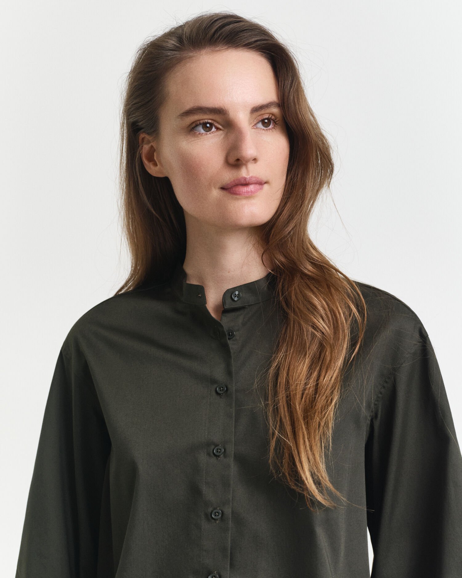 Blouse van katoensatijn