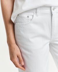 Relaxed Fit witte jeans met rechte pijpen