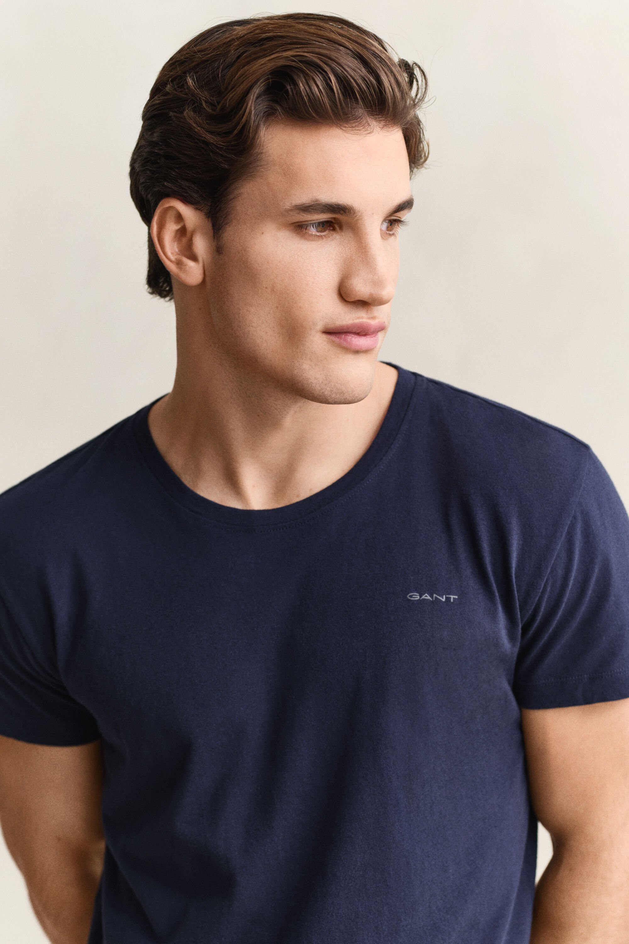 Set van twee T-shirts met ronde hals