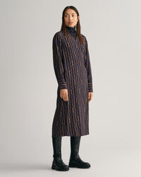 Regular Fit gestreepte wikkeljurk met Rope Print