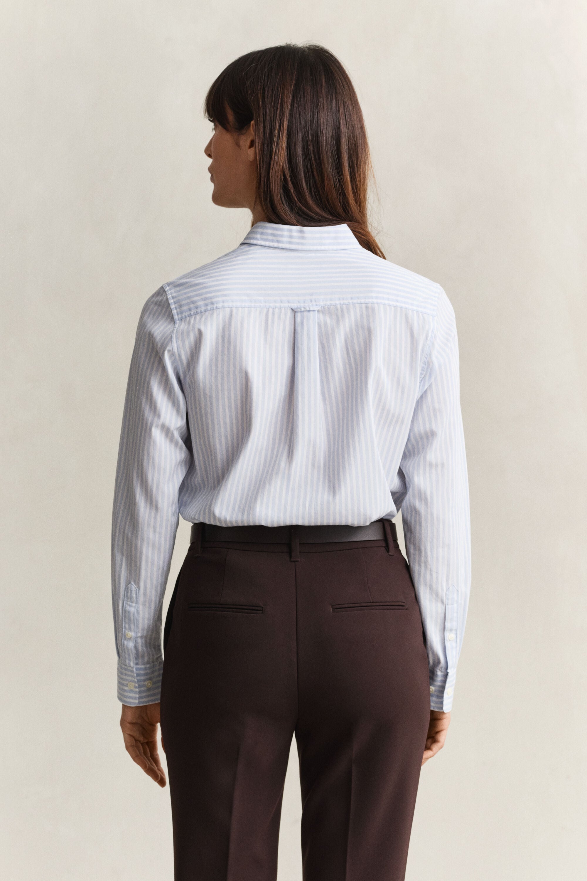 Classic Regular gestreept poplin overhemd