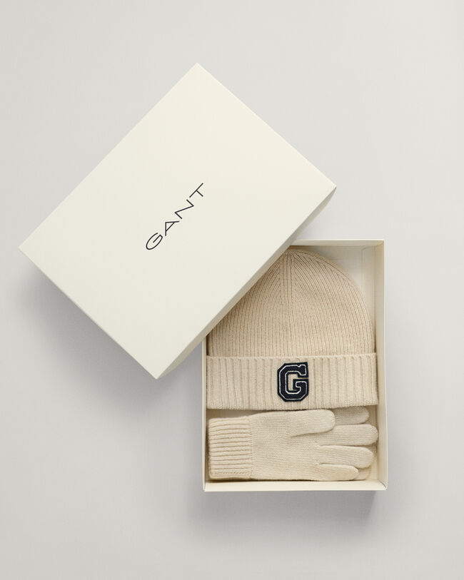 Cadeauset met G beanie & handschoenen