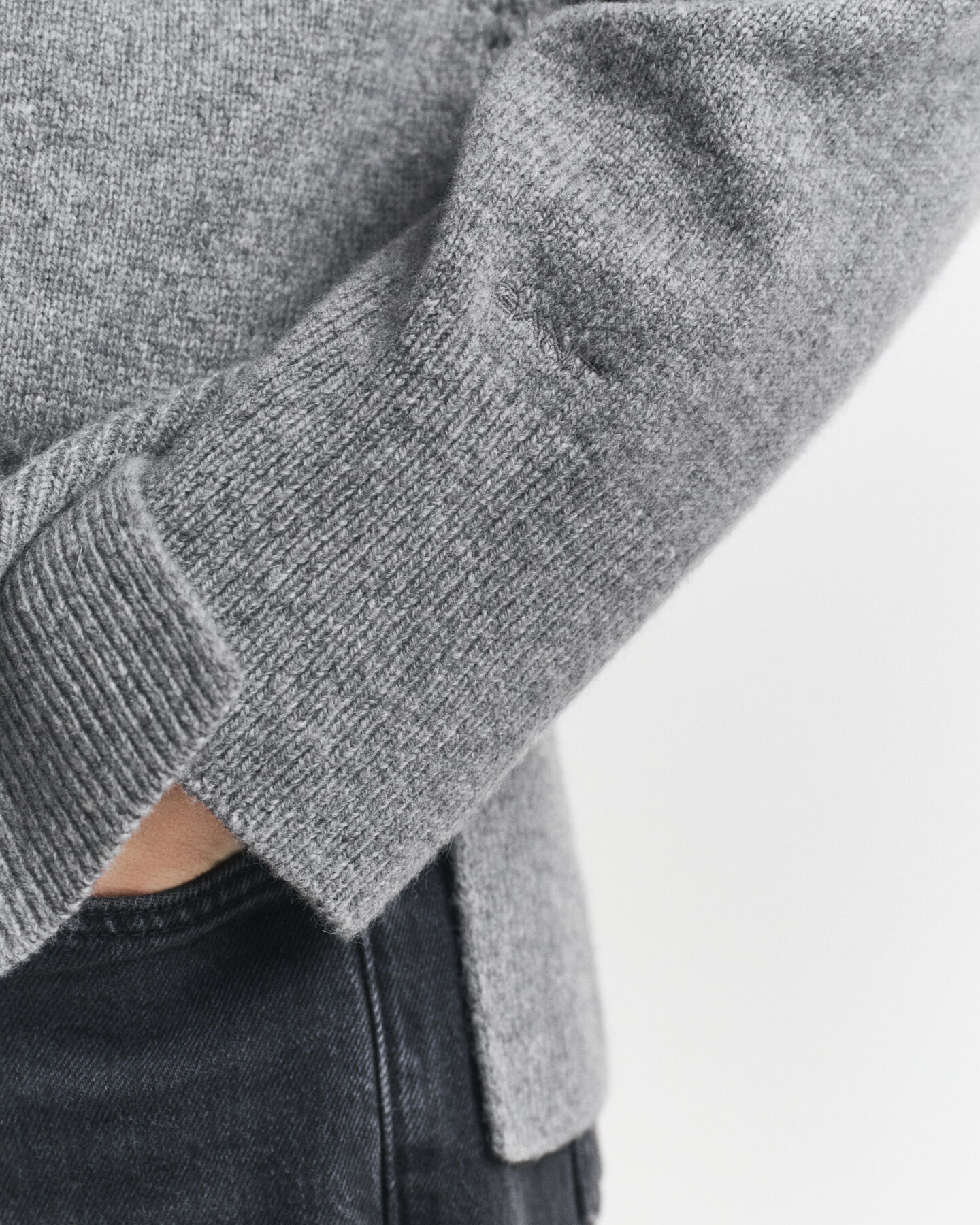 Trui met ronde hals van een zachte wol-kasjmiermix