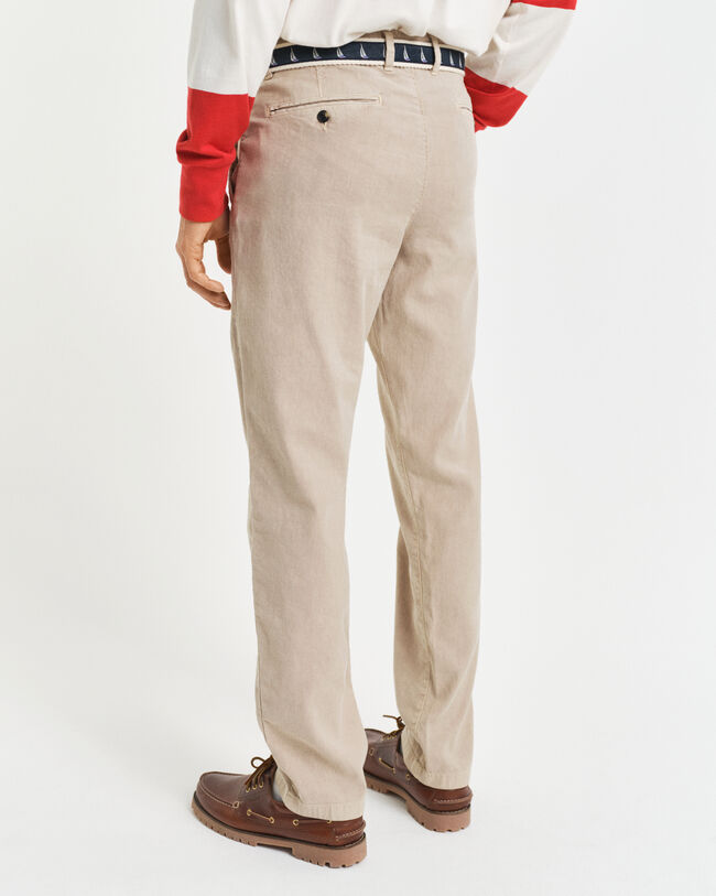 Slim Fit chino van katoen en linnen