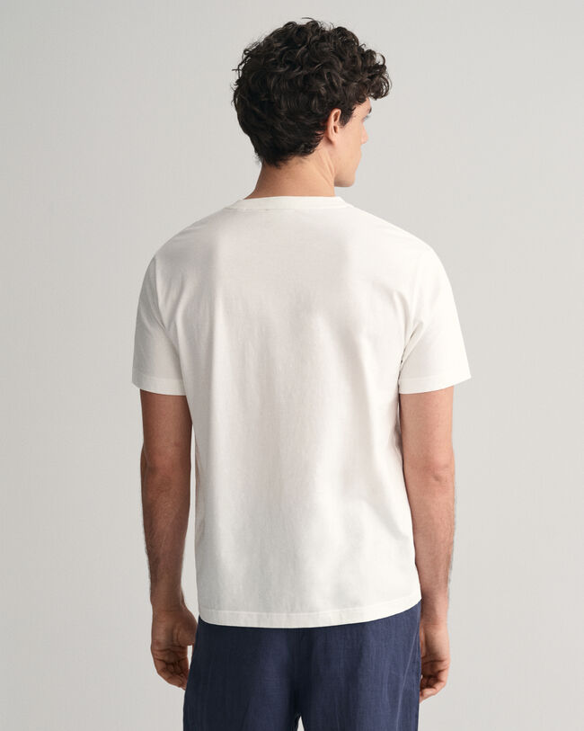 Contrast T-shirt met klein GANT-logo
