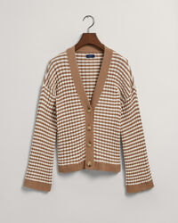 Vest met V-hals en strepen van ribkatoen