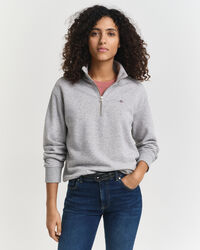 Shield sweatshirt met korte rits