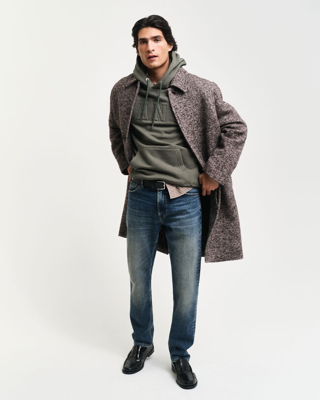 Hoodie met gebosseleerd logo