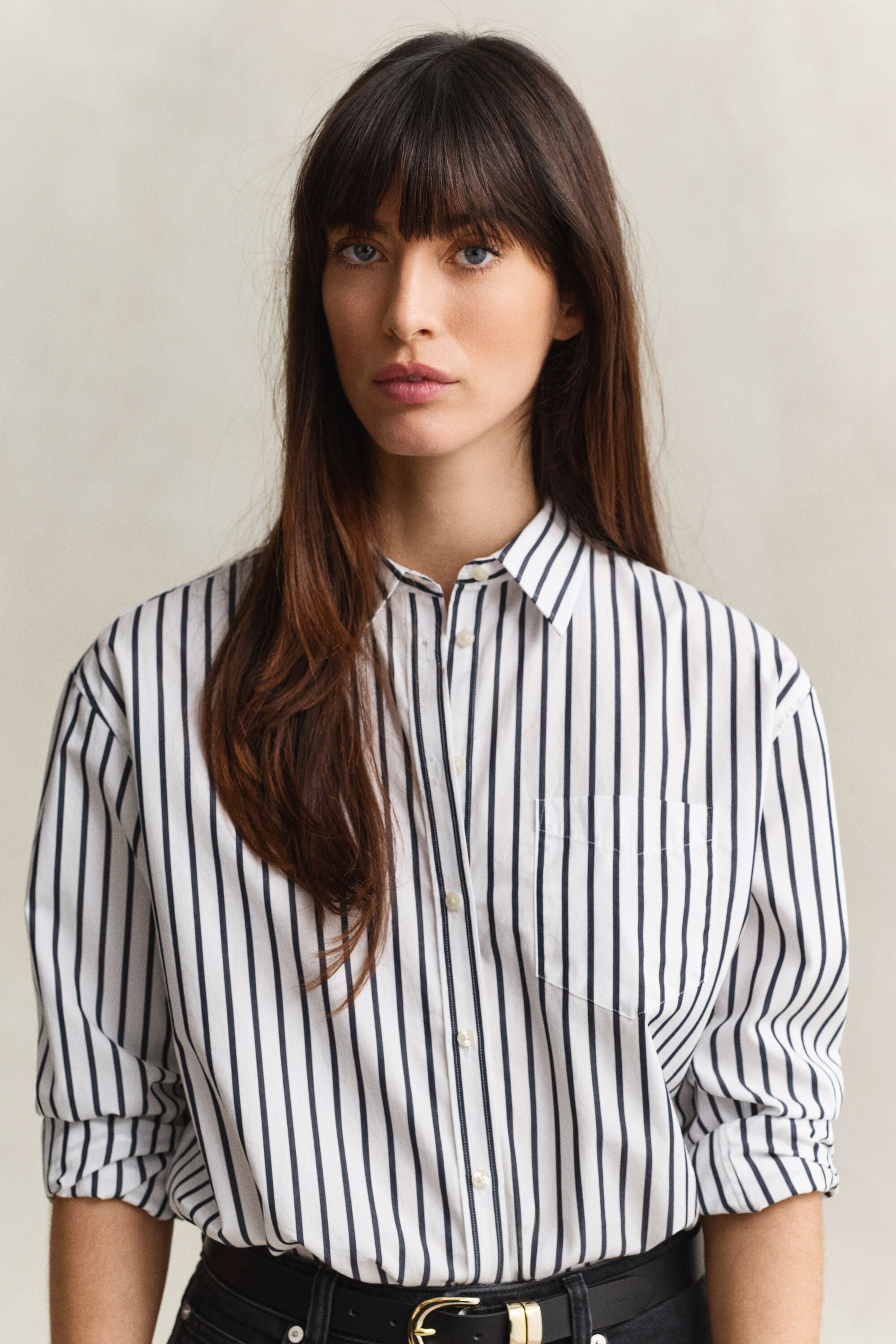 Relaxed Fit klassiek gestreept overhemd van poplin