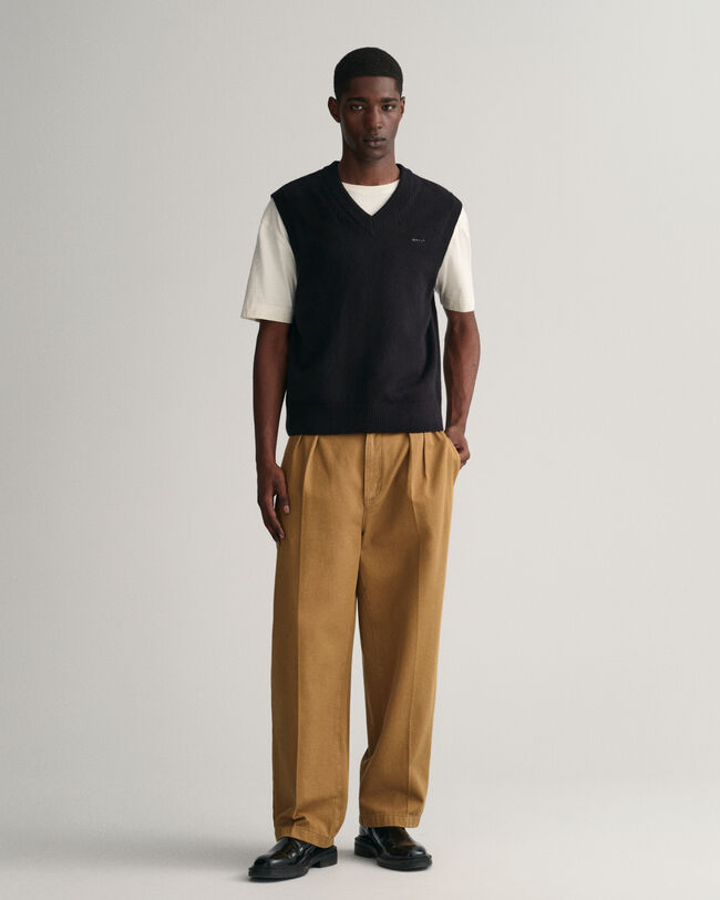 Bodywarmer van katoen-wolmix