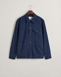 Overshirt van geborstelde keper