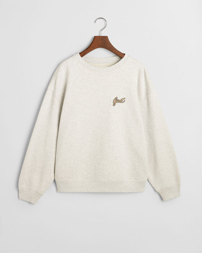 Script Graphic sweatshirt met ronde hals