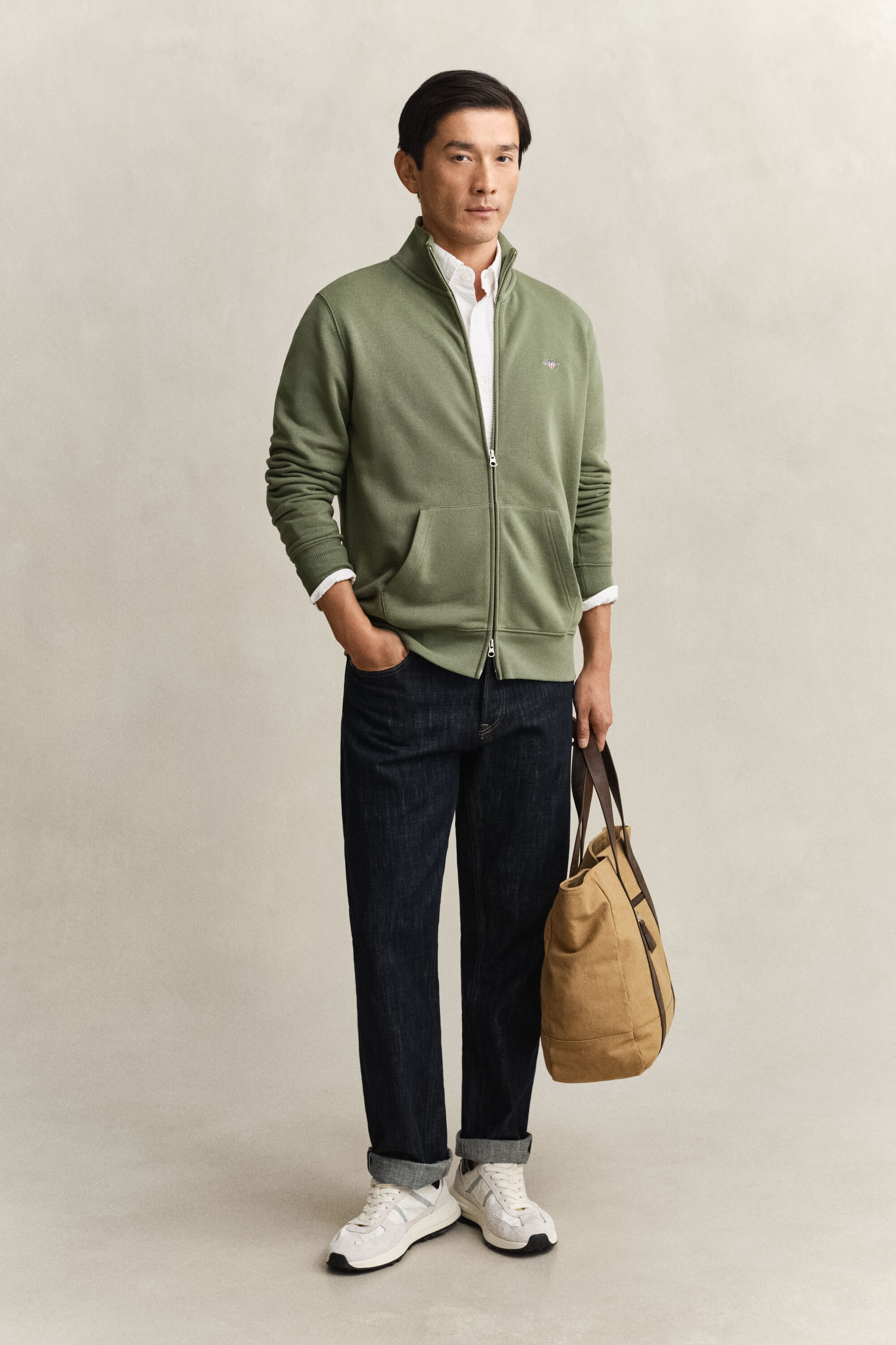 Shield sweatshirt met ritssluiting