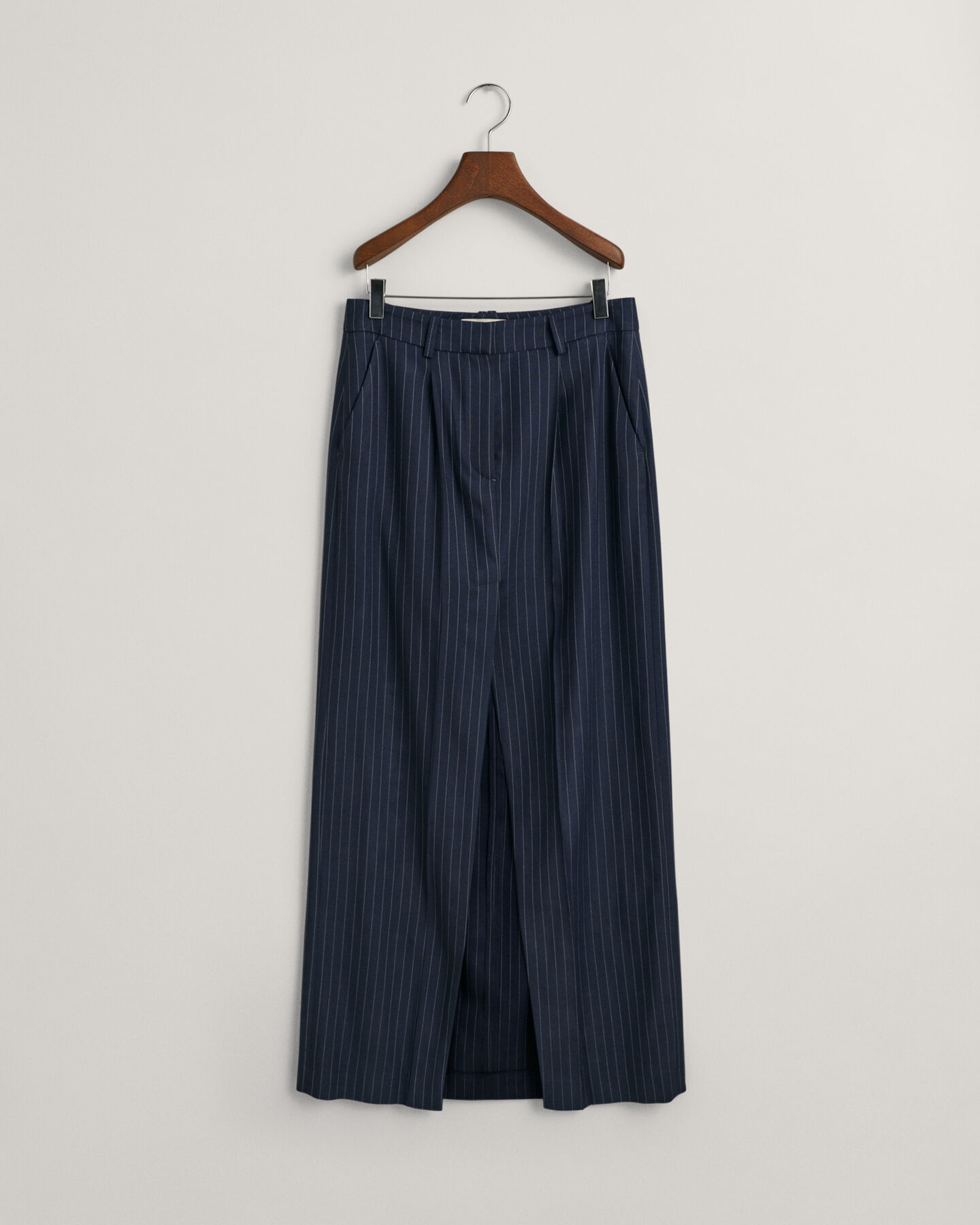 Pinstripe maxirok met plooien