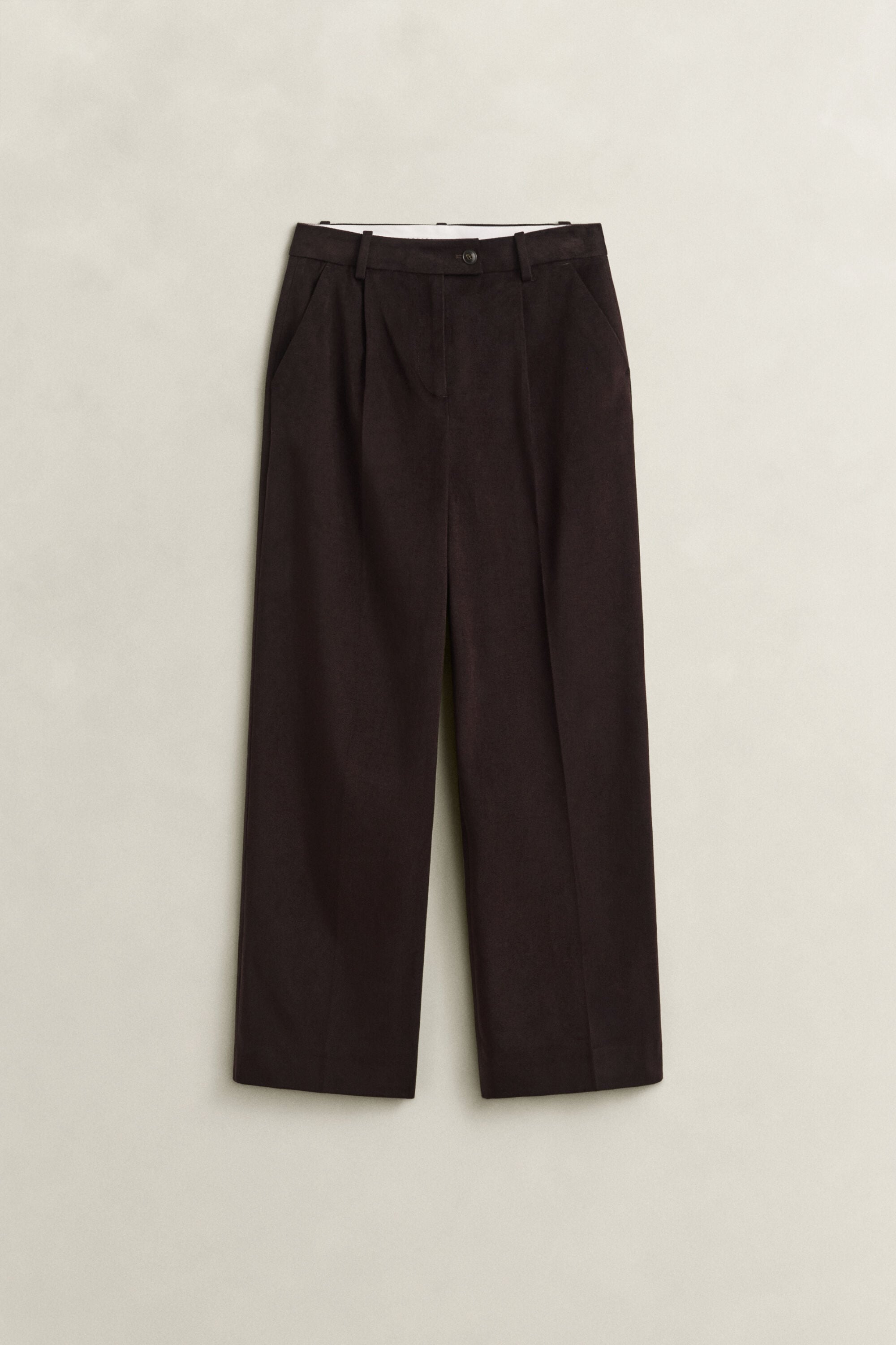 Geklede broek van fluwelen keperstof