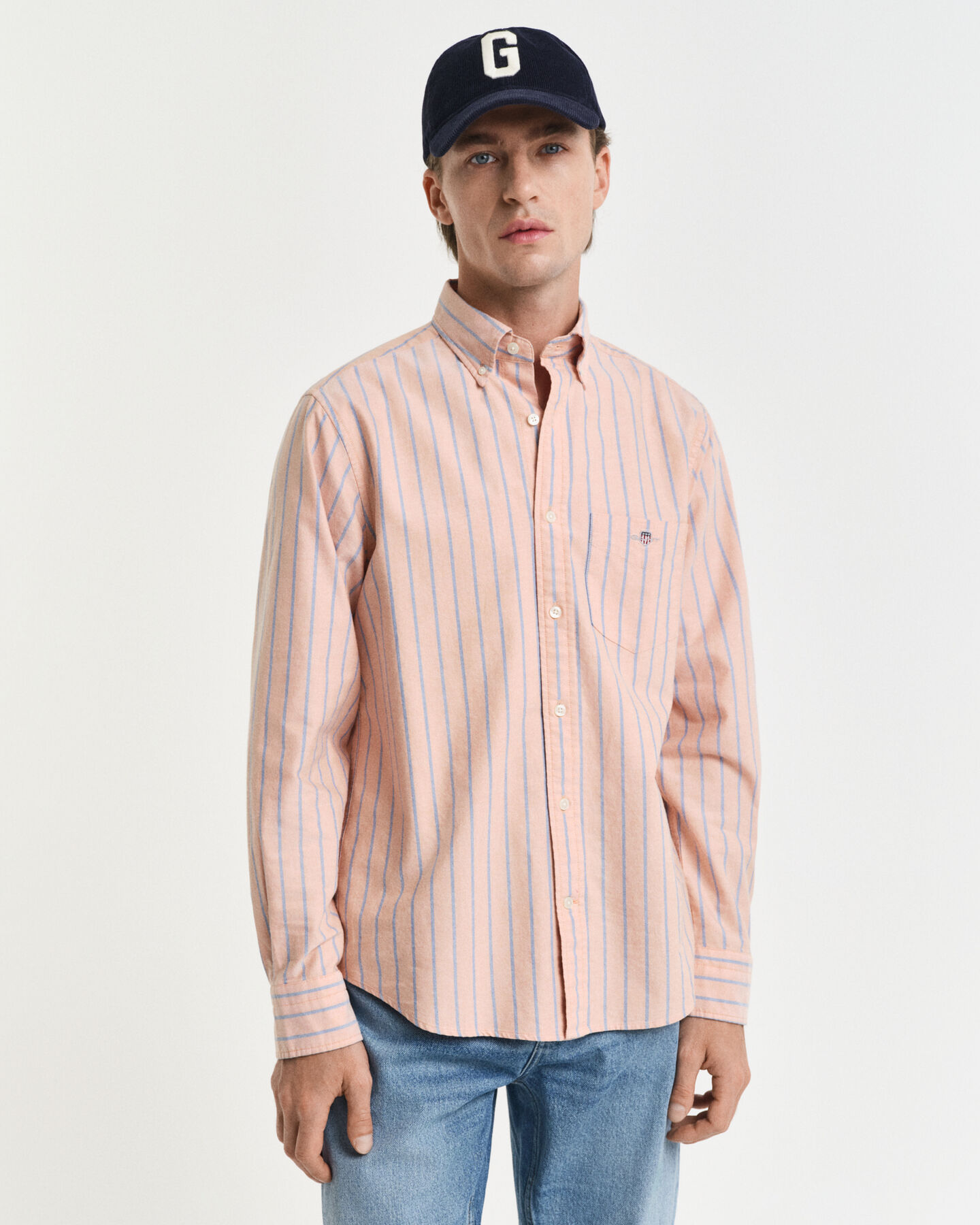 Regular Fit klassiek Oxford-overhemd met strepen