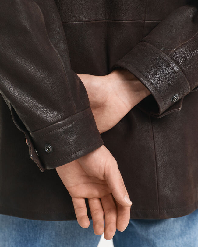 Dubbellaags jack van nubuck