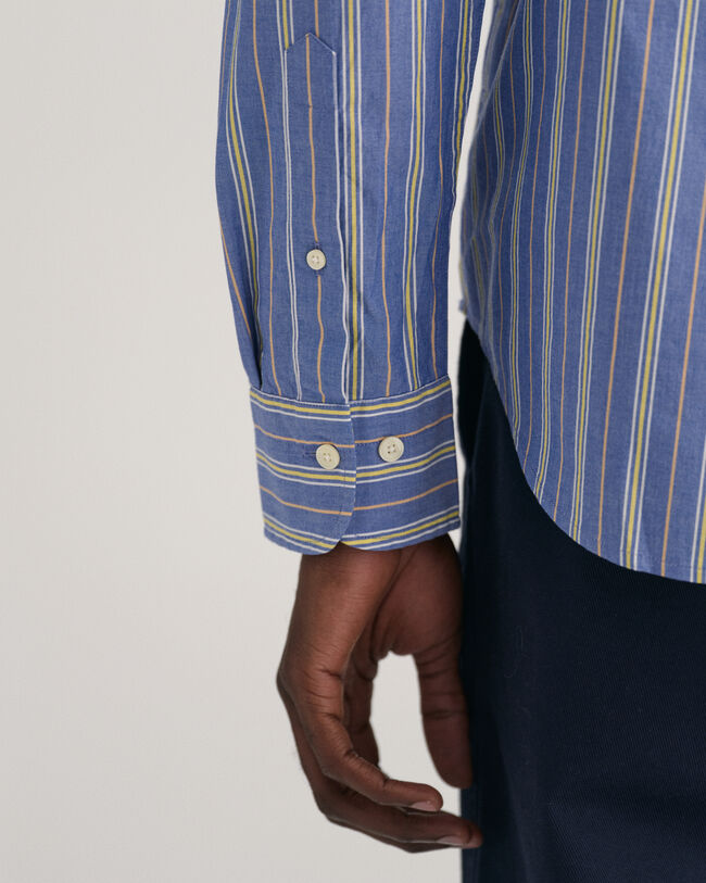 Regular Fit poplin overhemd met strepen