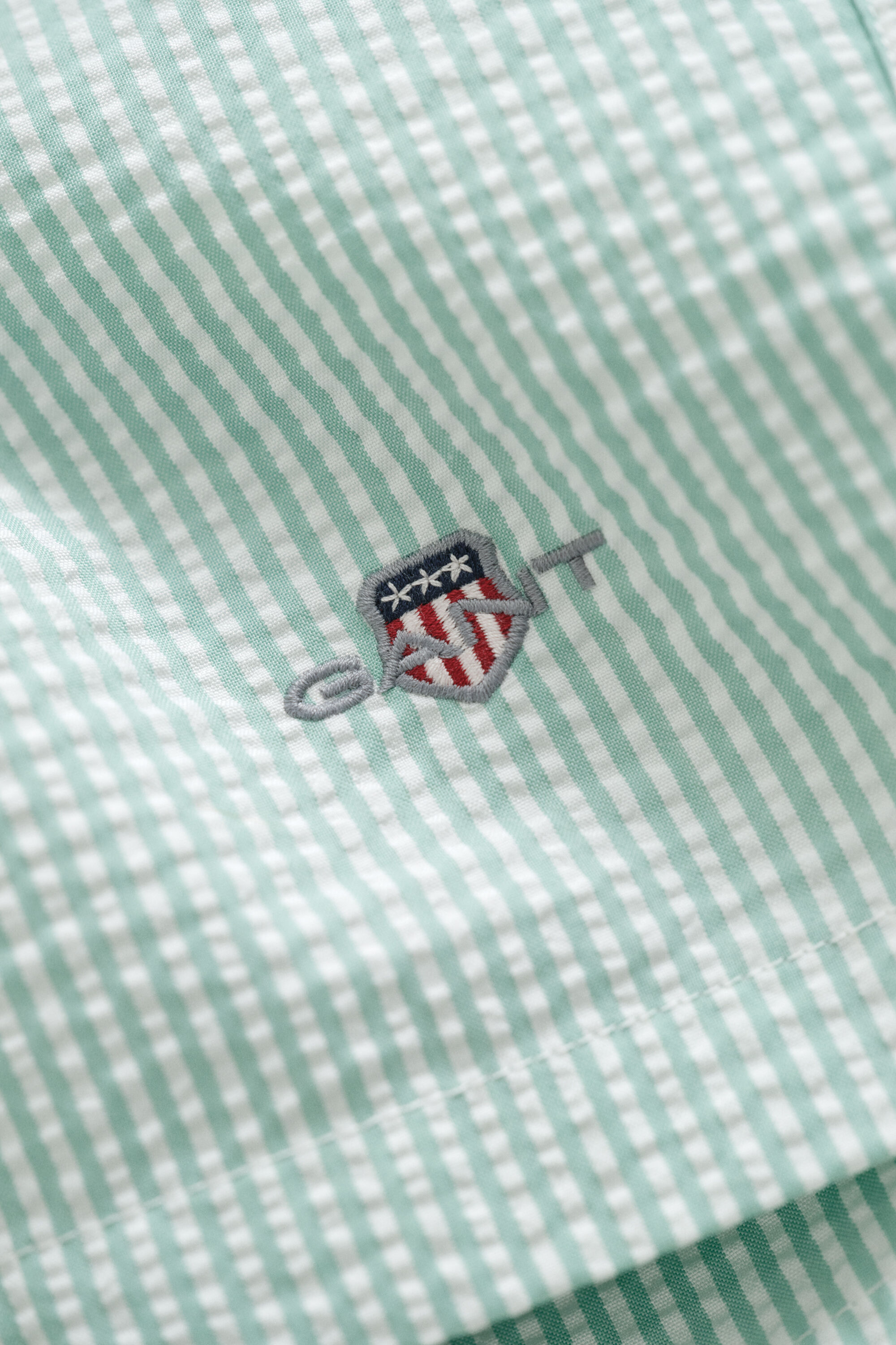 Gestreepte zwemshort van seersucker