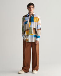 Relaxed Fit kostuumbroek van zijde