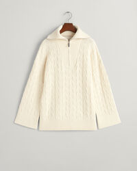 Trui met visgraatmotief en korte rits