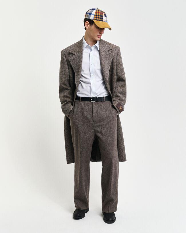 Slim Fit overhemd van stretchpoplin met strepen