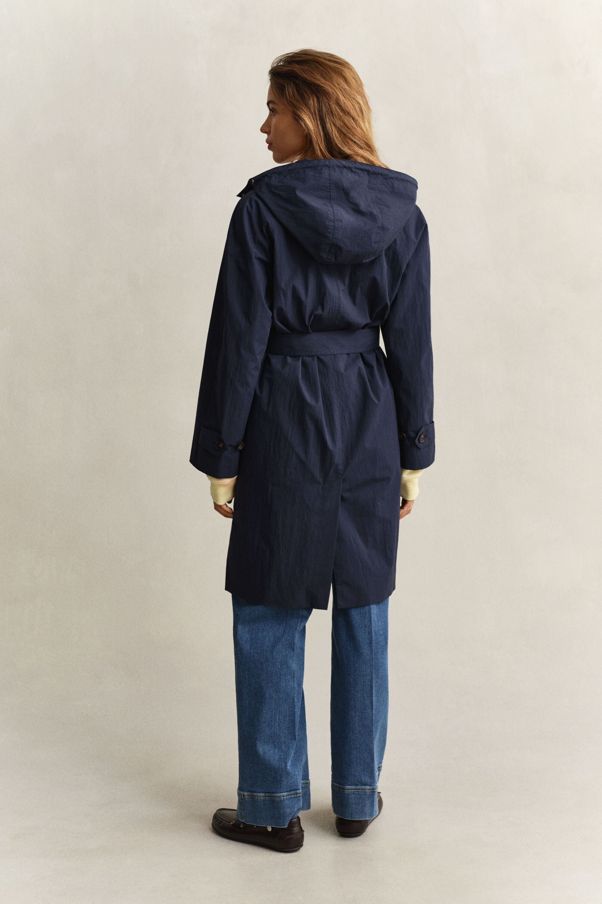 Windjas met ceintuur